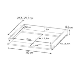 Рамка для пеленания универсальная для комода Polini kids, цвет дуб крафт золотой