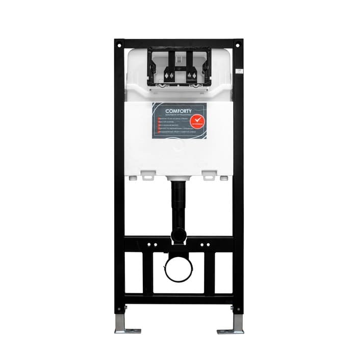 Инсталляция Comforty CF3GT1900-10BL, клавиша управления Comforty CF3BT7912BL, матовая чёрная
