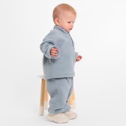 Костюм флисовый детский (джемпер, брюки) MINAKU, рост 92-98 см, серый