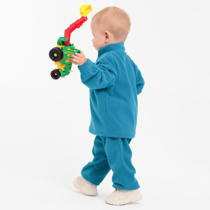 Костюм флисовый детский (джемпер, брюки) MINAKU, рост 80-86 см, цвет аквамарин