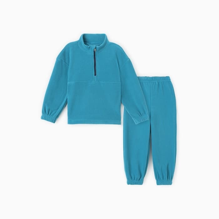 Костюм флисовый детский (джемпер, брюки) MINAKU, рост 92-98 см, цвет аквамарин