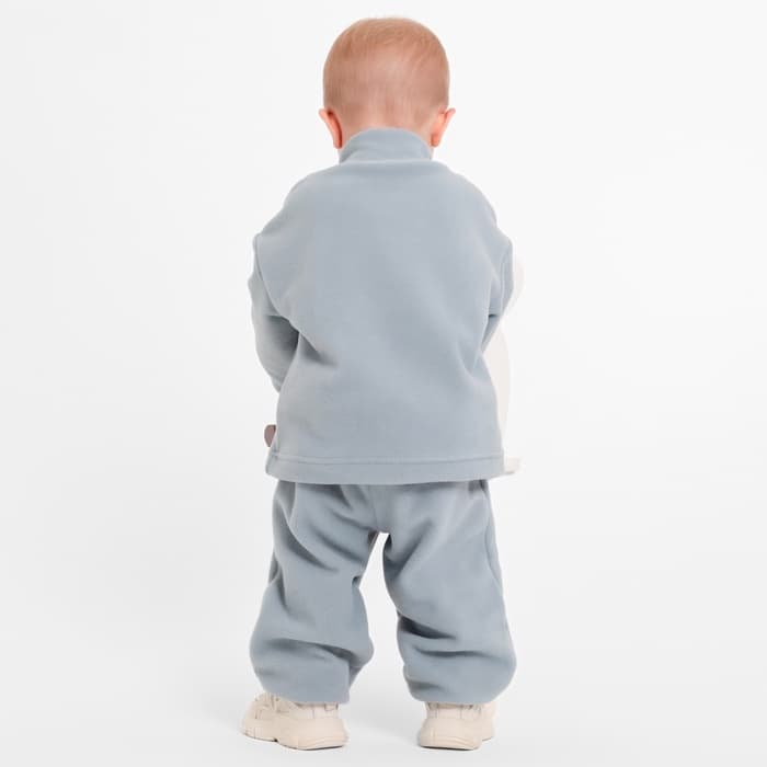 Костюм флисовый детский (джемпер, брюки) MINAKU, рост 80-86 см, серый