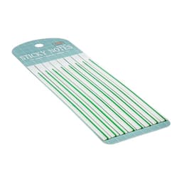 Блок-закладка с липким краем, зелёный, 8 блоков по 20 штук, 140×6 мм, пластиковые