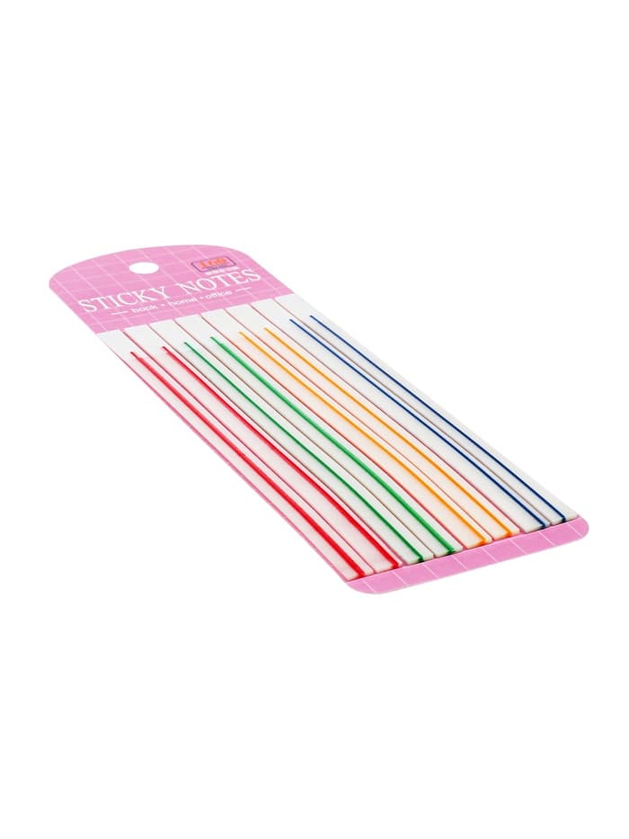 Блок-закладка с липким краем, 8 блоков по 20 штук, флуоресцентная полоска, 140×6 мм