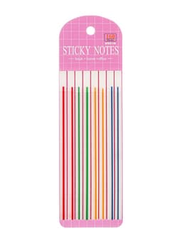 Блок-закладка с липким краем, 8 блоков по 20 штук, флуоресцентная полоска, 140×6 мм