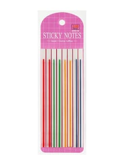 Блок-закладка с липким краем, 8 блоков по 20 штук, флуоресцентная полоска, 140×6 мм