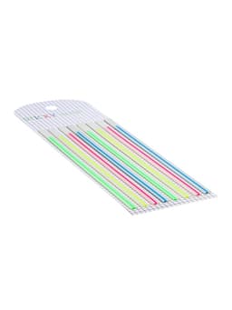 Блок-закладка с липким краем, 8 блоков по 20 штук, флуоресцентная полоска, 140×6 мм