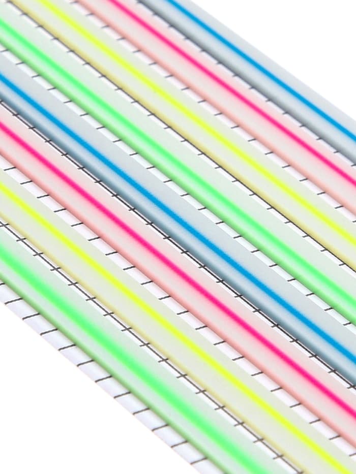 Блок-закладка с липким краем, 8 блоков по 20 штук, флуоресцентная полоска, 140×6 мм