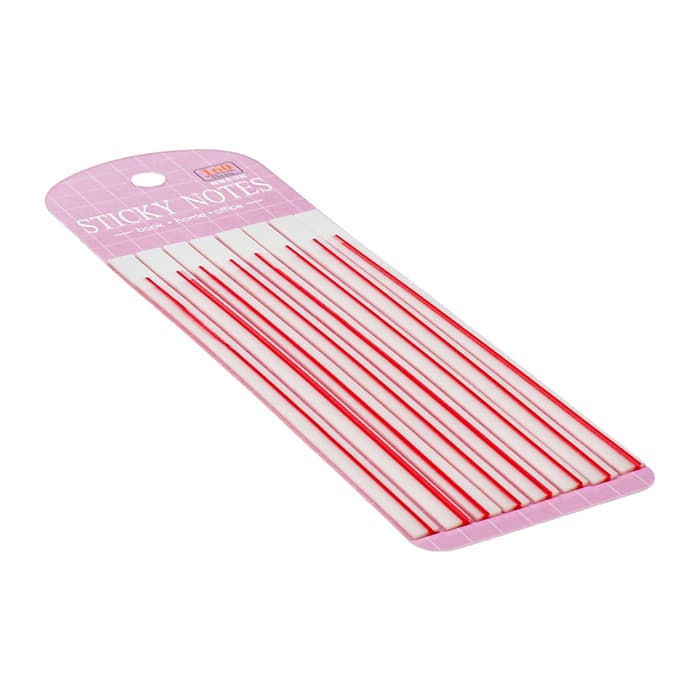 Блок-закладка с липким краем, розовый, 8 блоков по 20 штук, 140×6 мм