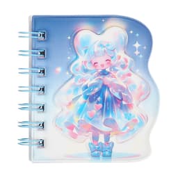 Записная книжка подарочная, на гребне 80 листов, в линейку, обложка ПВХ, 3D Аниме, 10.2×10.5 см