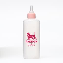 Бутылочка для вскармливания, 100 мл, с мерной шкалой, соска + воронка, пластик, розовая