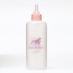 Бутылочка для вскармливания, 100 мл, с мерной шкалой, соска + воронка, пластик, розовая