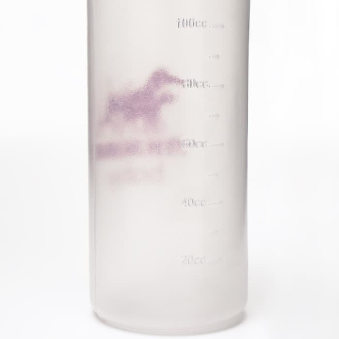 Бутылочка для вскармливания, 100 мл, с мерной шкалой, соска + воронка, пластик, розовая