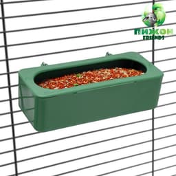 Кормушка для птиц внутренняя матовая 15×6.5×4.5 см, зелёная