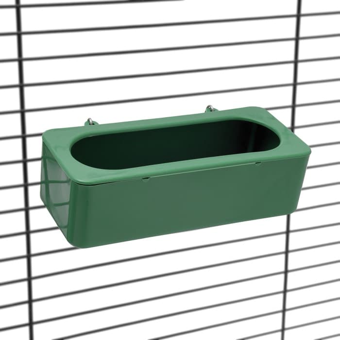 Кормушка для птиц внутренняя матовая 15×6.5×4.5 см, зелёная