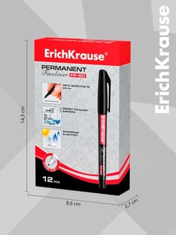 Маркер-линер перманентный ErichKrause. FP-50, чёрный, узел 0.6 мм