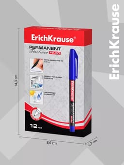 Маркер-линер перманентный ErichKrause. FP-50, синий, узел 0.6 мм