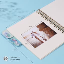 Фотоальбом на спирали 20 листов «Чайки», объёмный элемент и 4 вкладки, 24×24 см