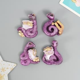 Магнит на холодильник «Змейка с богатством», полистоун, 6×1.5×5 см, МИКС