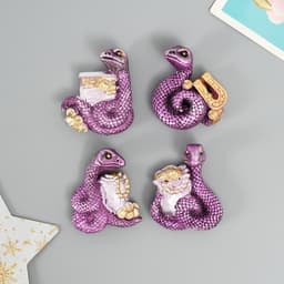 Магнит на холодильник «Змейка с богатством», полистоун, 6×1.5×5 см, МИКС