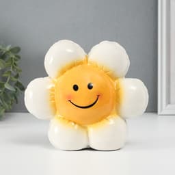 Копилка для денег «Ромашка-шарик», керамика, 7×16.4×14.5 см