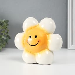 Копилка для денег «Ромашка-шарик», керамика, 7×16.4×14.5 см