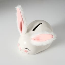 Копилка для денег «Румяный кролик с мягкими ушками», керамика, 8.8×13.2×7 см