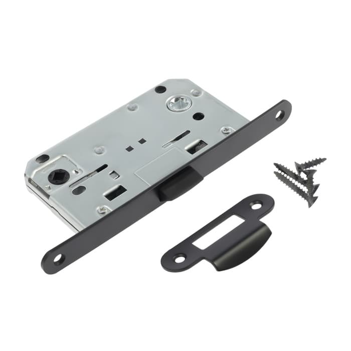 Защелка врезная LOCKLAND ZLK1BL, цвет черный, м/о 96 мм, пластиковый язычок