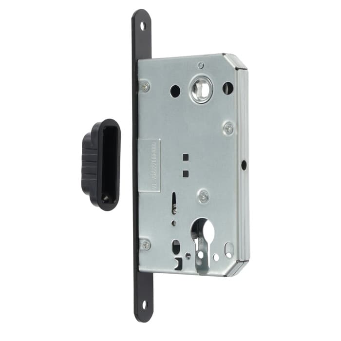 Защелка врезная магнитная LOCKLAND ZLK4BL, под цилиндр, цвет черный