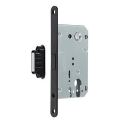 Защелка врезная магнитная LOCKLAND ZLK4BL, под цилиндр, цвет черный