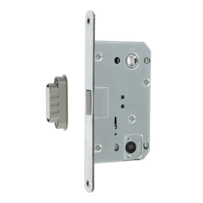 Защелка врезная магнитная LOCKLAND ZLK5CP, цвет хром, м/о 96 мм