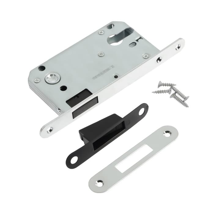 Защелка врезная магнитная LOCKLAND ZLK6CP, под цилиндр, цвет хром