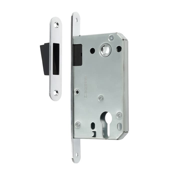 Защелка врезная магнитная LOCKLAND ZLK6CP, под цилиндр, цвет хром