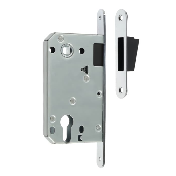 Защелка врезная магнитная LOCKLAND ZLK6CP, под цилиндр, цвет хром