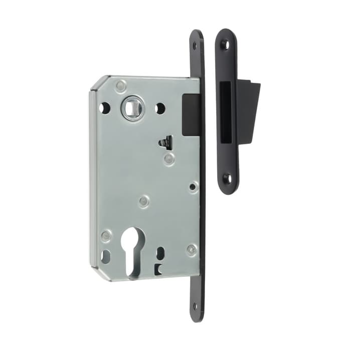 Защелка врезная магнитная LOCKLAND ZLK6BL, под цилиндр, цвет черный