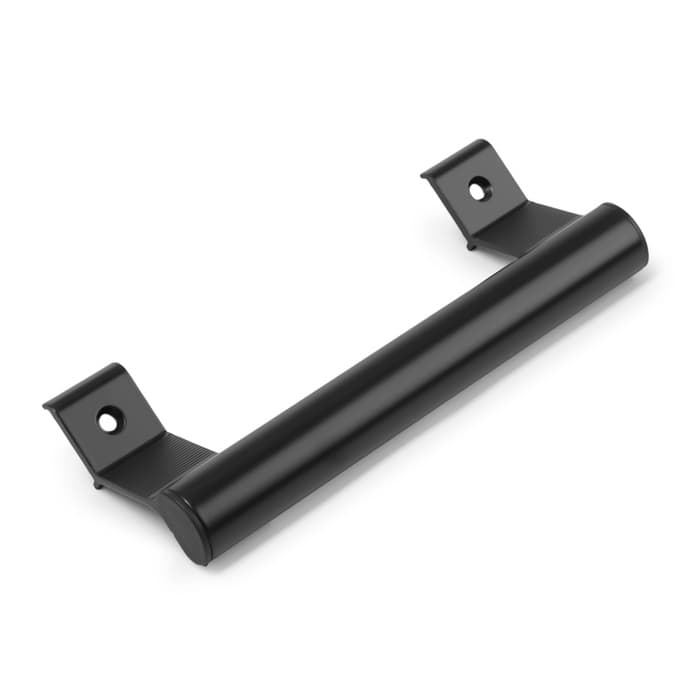 Ручка-скоба для пластиковых дверей ТУНДРА 001BL, металлическая, чёрная