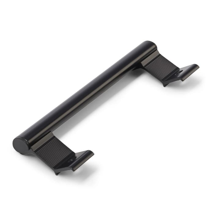 Ручка-скоба для пластиковых дверей ТУНДРА 001BL, металлическая, чёрная