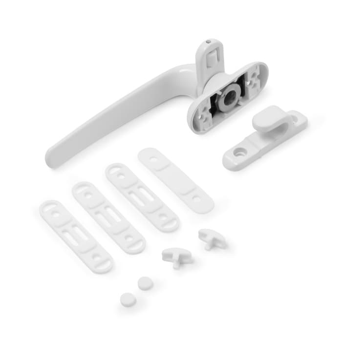 Ручка оконная ТУНДРА 004WH, металлическая, белая