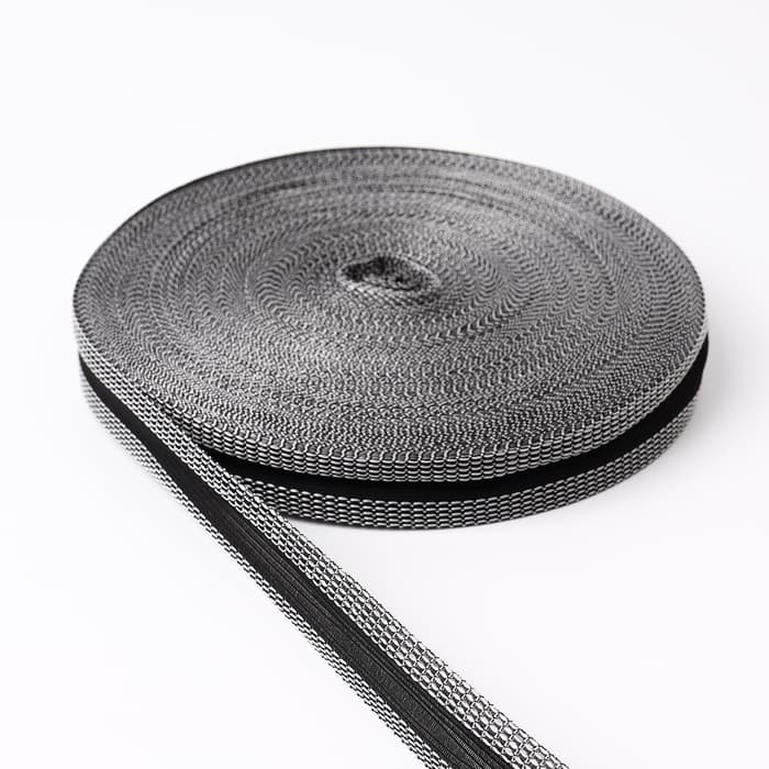 Лента для подгибания швов, термоклеевая, 2.5 см, 50 м, чёрная