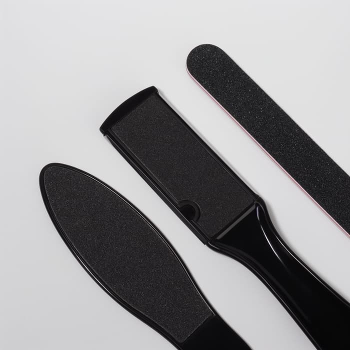 Набор для педикюра, 9 предметов, в пакете, чёрный