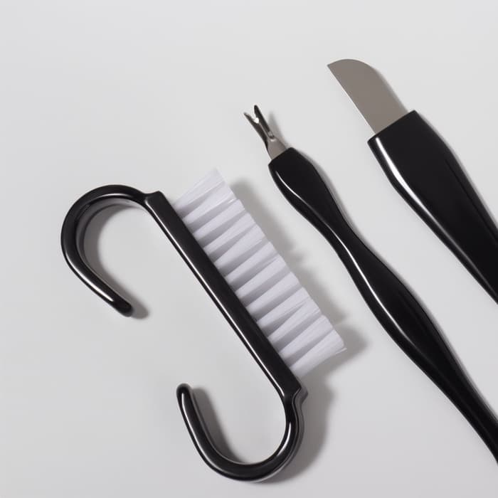 Набор для педикюра, 9 предметов, в пакете, чёрный