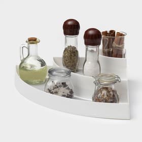 Подставка для специй и соусов 3 яруса Griten, угловая, 30×30×8.7 см, белая