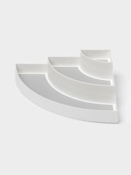 Подставка для специй и соусов 3 яруса Griten, угловая, 30×30×8.7 см, белая