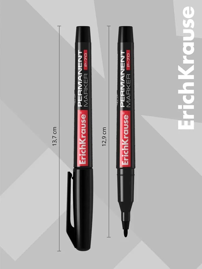 Маркер перманентный ErichKrause. P-70, чёрный, узел 1.0 мм