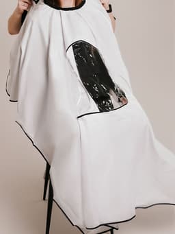 Пеньюар парикмахерский, с окном, белый