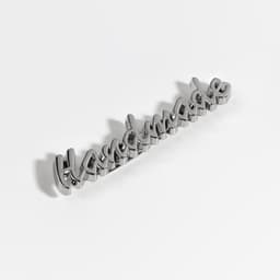 Декоративные элементы на прокол «Hand made», 5.4×1 см, 10 шт., цвет серебряный