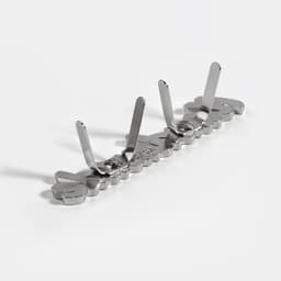 Декоративные элементы на прокол «Hand made», 5.4×1 см, 10 шт., цвет серебряный