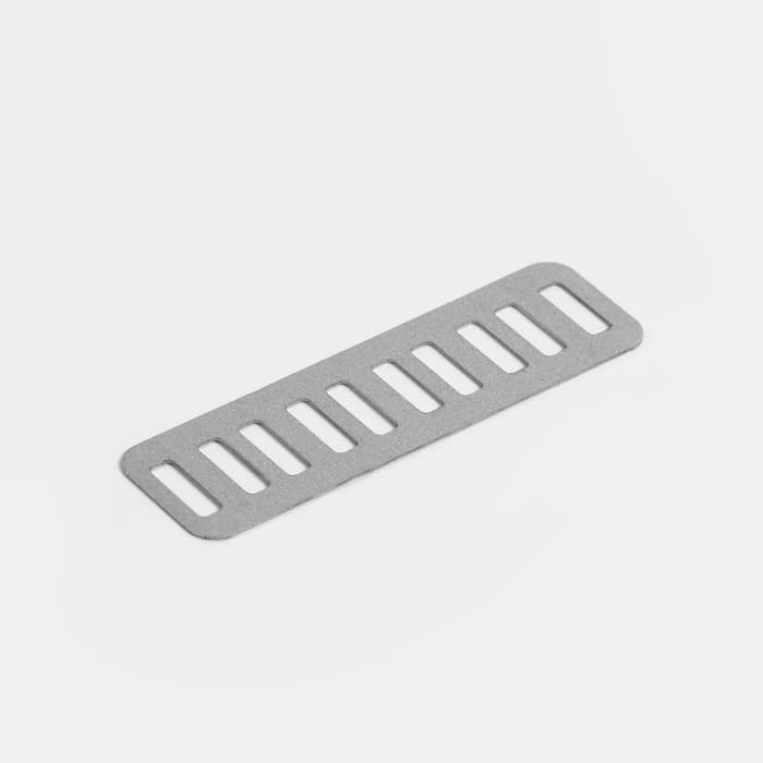 Декоративные элементы на прокол «Hand made», 5.4×1 см, 10 шт., цвет серебряный