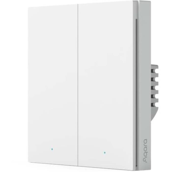 Умный выключатель Aqara H1 EU, двухклавишный с нейтралью, белый (WS-EUK04)