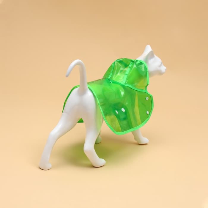 Дождевик для собак, размер XS, зелёный